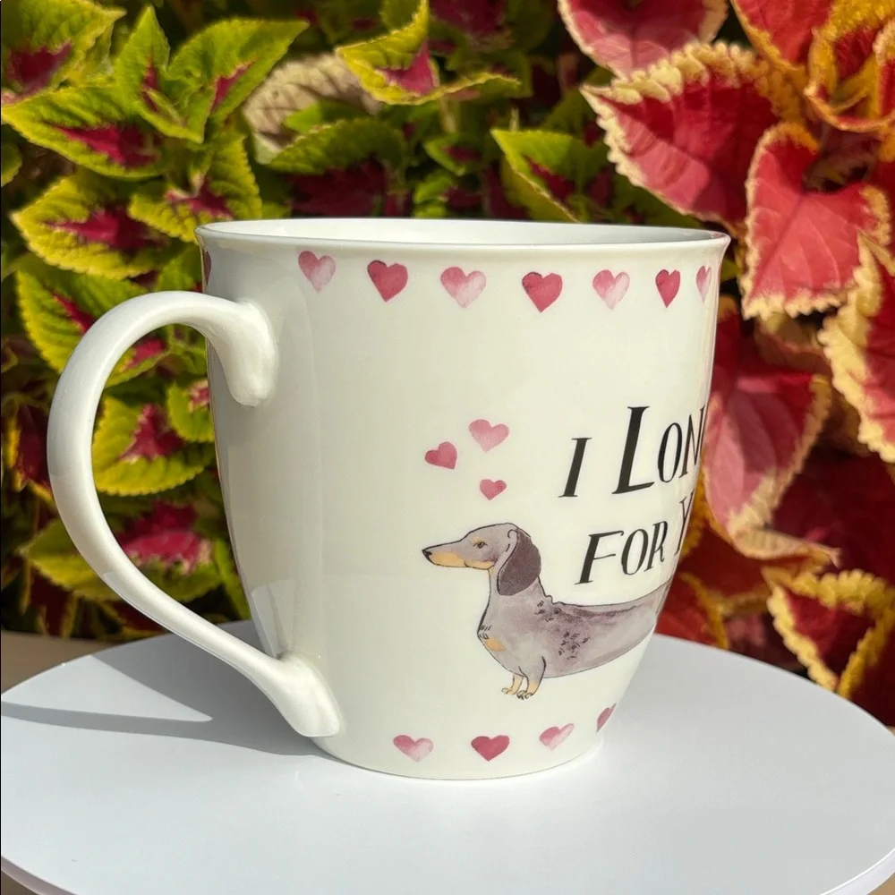 Milly Green British Design “I Long For You” Dachshund Mug